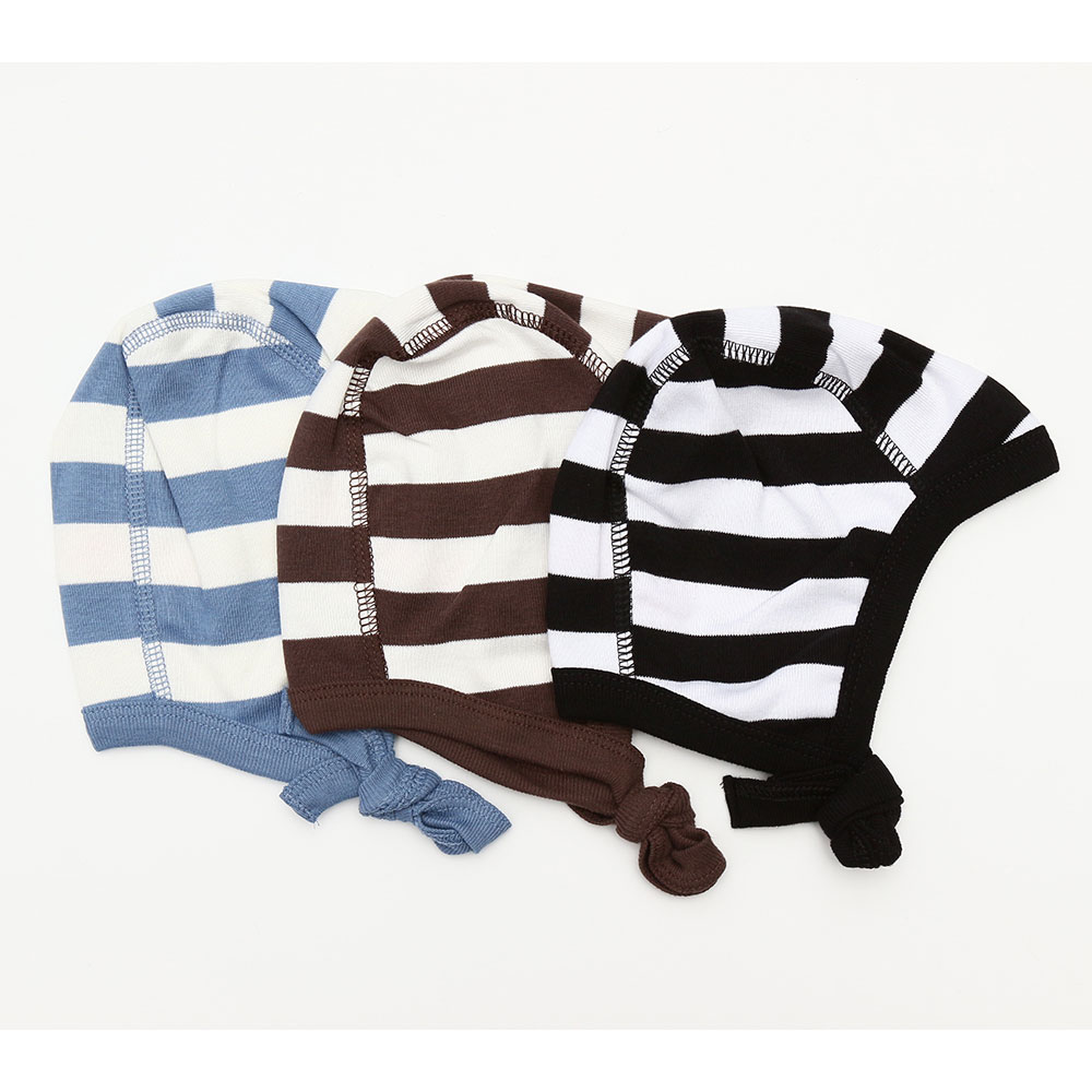 【再下-60%】  Katvig キャトヴィ オーガニックコットン ストライプ パイロットキャップ 45/-  Kat.Stripe