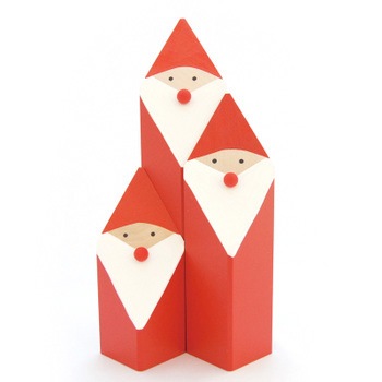 スウェーデンから　Larssons Tra ラッセントレー　木のサンタ 角 M　高さ18cm