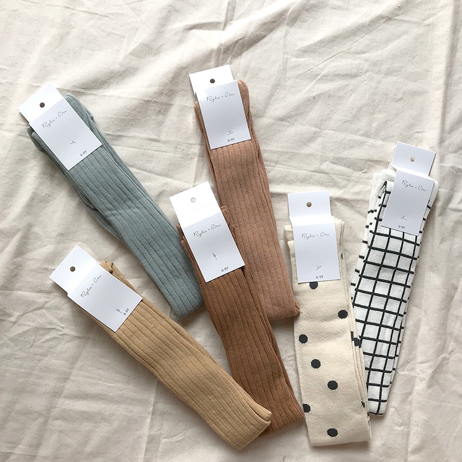 [40%OFF]ロサンゼルスから Rylee solid ribbed tights caramel 6-12M/12-24M/3-5Y/6-9Y　［ネコポス対応OK］