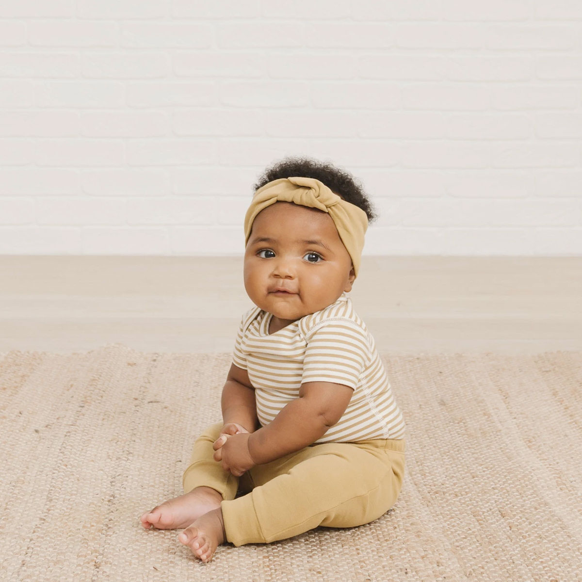 [30%off] Quincy Mae オーガニックコットン Drawstring Pant  [ネコポス対応可] IVORY 60-70/70-80/90-100