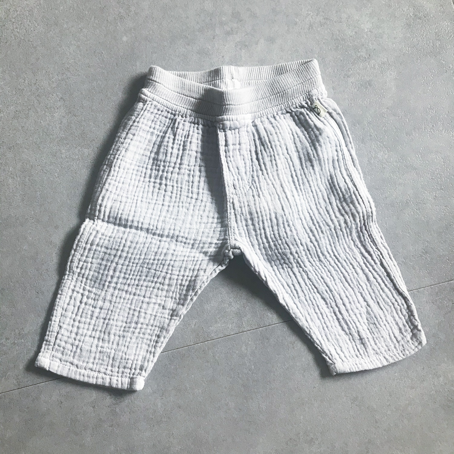 [40%OFF] From spain MY LITTLE COZMO オーガニックコットン  gauze baby pants 50-60/70-80/80-90 水色/グレー/ダークネイビー