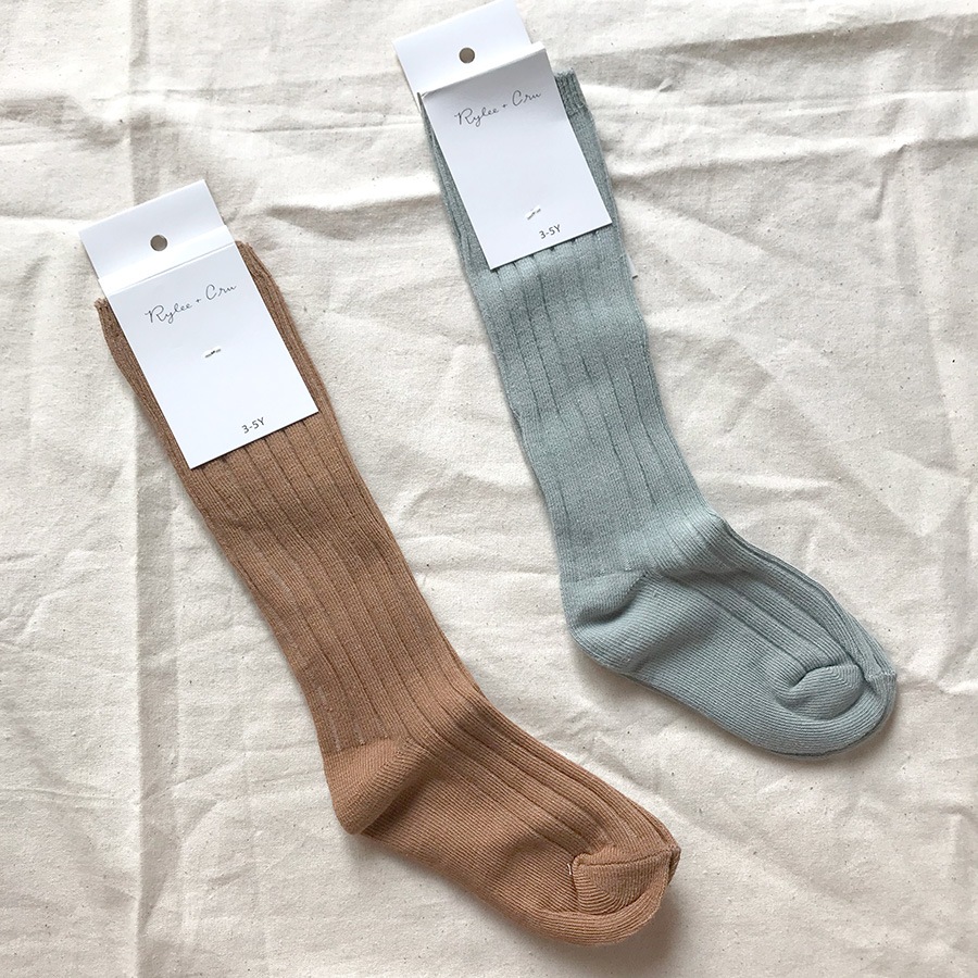 [40%OFF]ロサンゼルスから Rylee solid knee socks　caramel 6-12M/12-24M/3-5Y/6-9Y　［ネコポス対応OK］