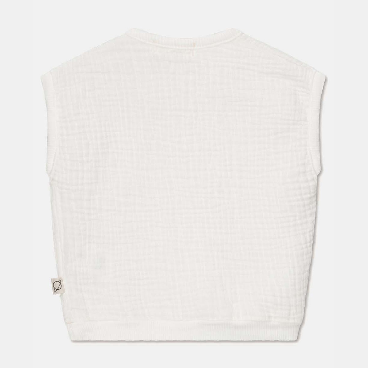 [40%OFF] From spain MY LITTLE COZMO オーガニックコットン  gauze sleeveless baby top 50-60/70-80/80-90 水色/グレー/白