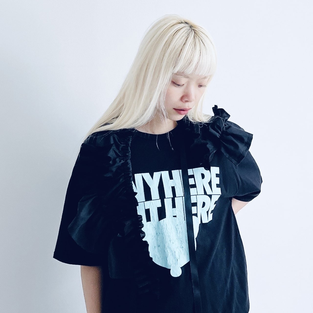 [30%OFF]frankygrow CRACKED BEAR TEE  /BLACK/ F2