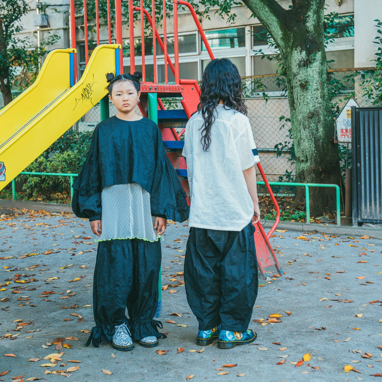 [30%OFF]frankygrow GURUGURU STITCH FRILL SLEEVES PULLOVER  BLACK/ F2 