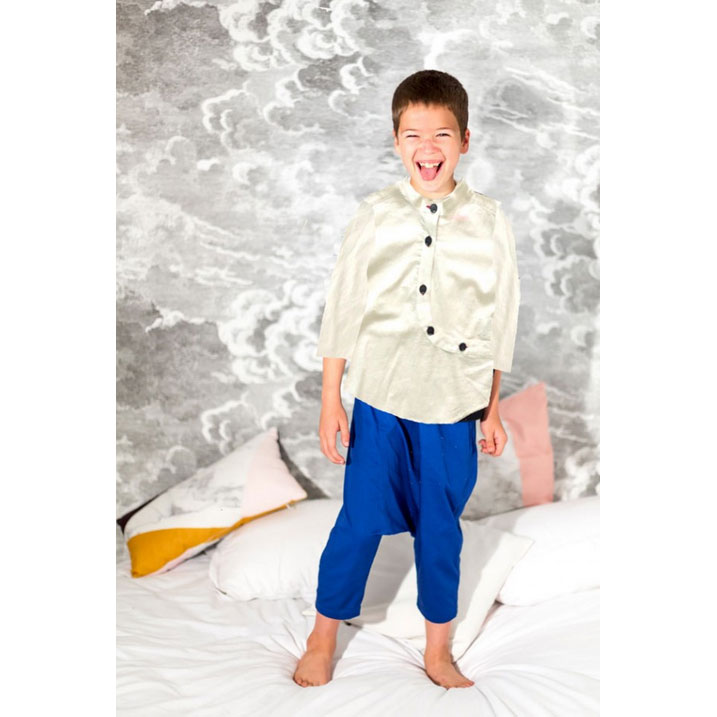 [再-60%] フランスから zozio ゾジヲ 18SS MO shirts (ivory) M/-/-