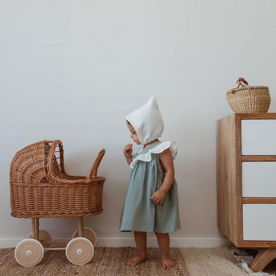 [30%off] ドイツから liilu pixie bonnet オーガニックコットン　[※1 クリックポスト可]　elephant