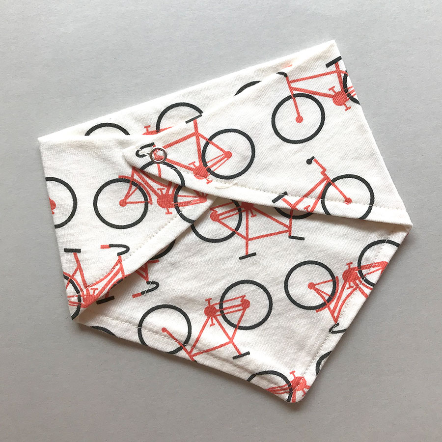 ● From Brooklyn winter water factory Kerchief Bib - Bicycles Orange ORGANICCOTTON