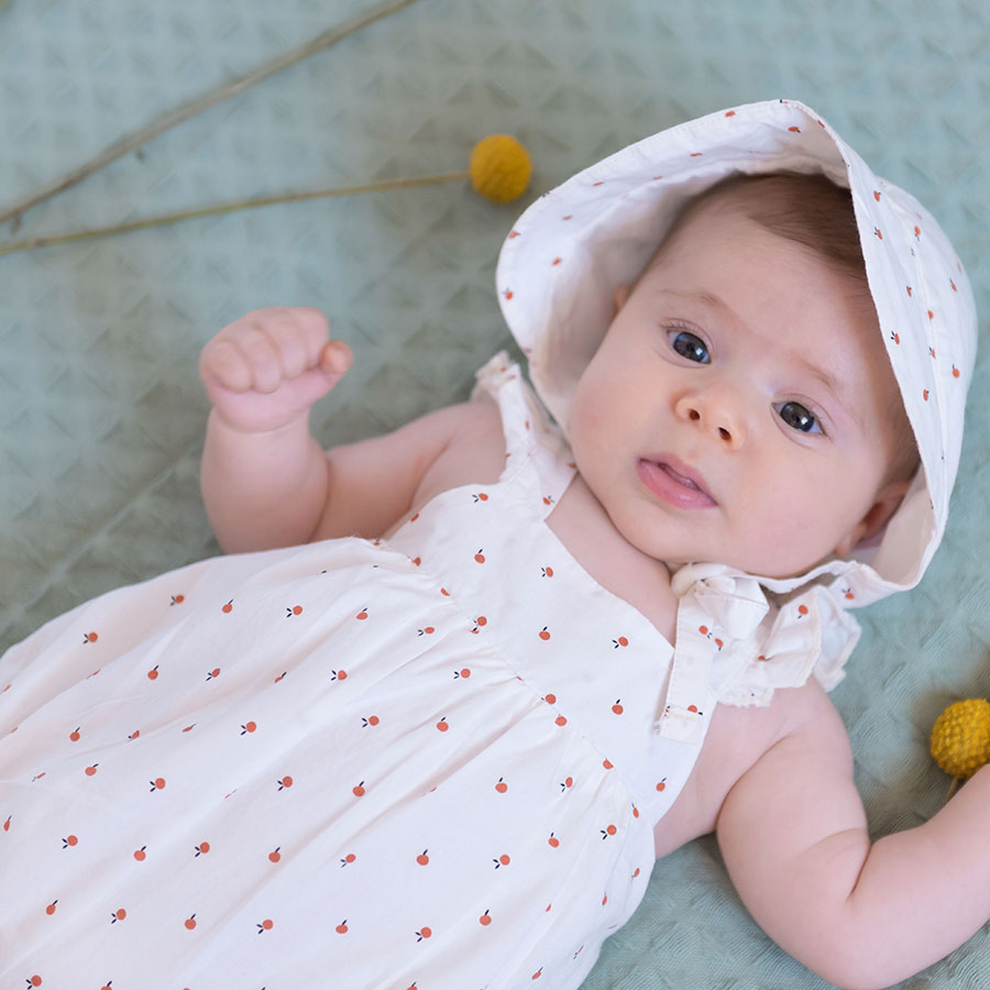 【50%OFF】 From spain MY LITTLE COZMO HAT LILY78 /カラーBLUE 48cm ご出産祝に