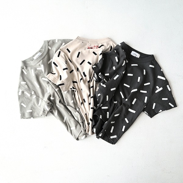 [60%OFF] FOV F/B 総柄 Tシャツ チャコールグレー 100/110/120/130