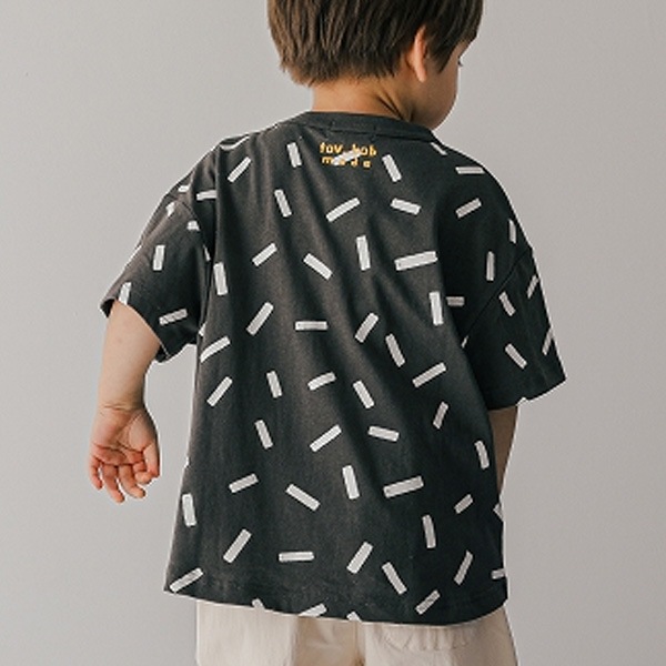 [60%OFF] FOV F/B 総柄 Tシャツ チャコールグレー 100/110/120/130