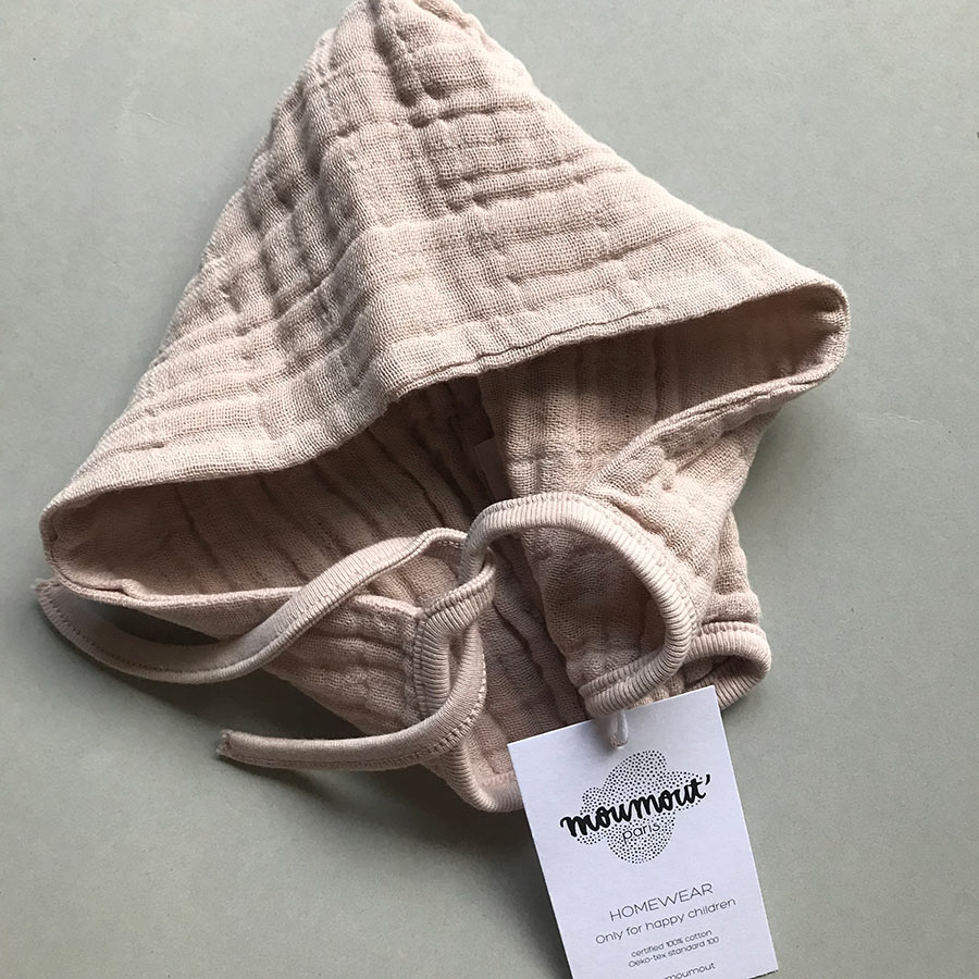 [30%off] moumout' paris BEGUIN petit chapeau / little hat 6-12m/12-24M NU organic cotton