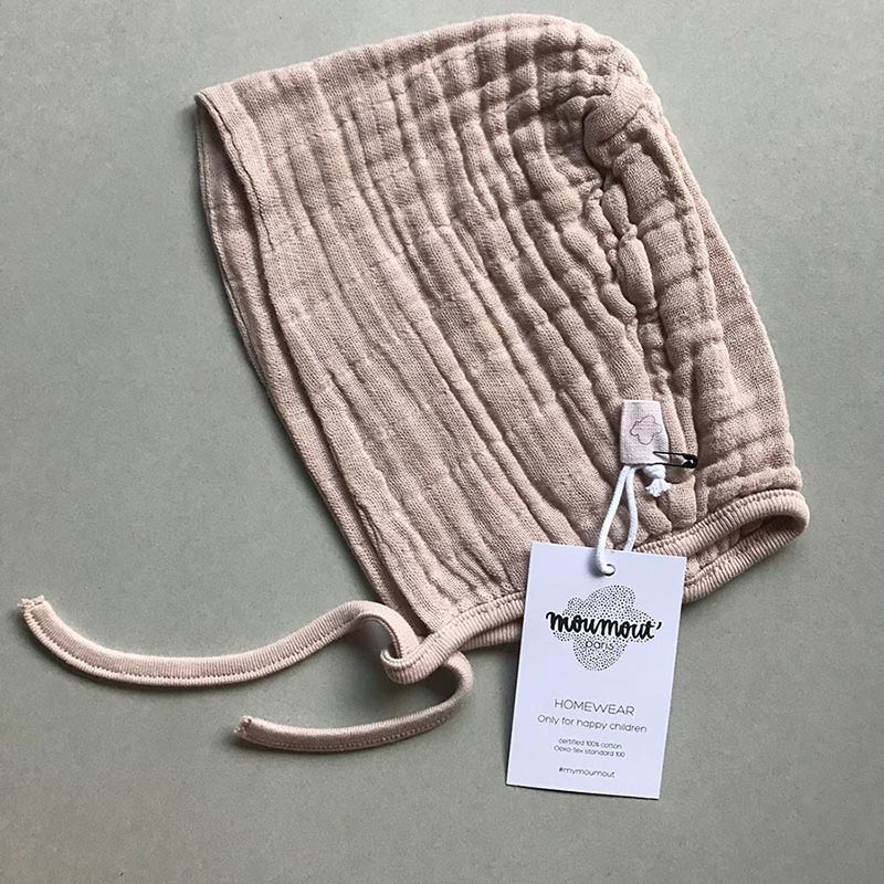 [30%off] moumout' paris BEGUIN petit chapeau / little hat 6-12m/12-24M NU organic cotton