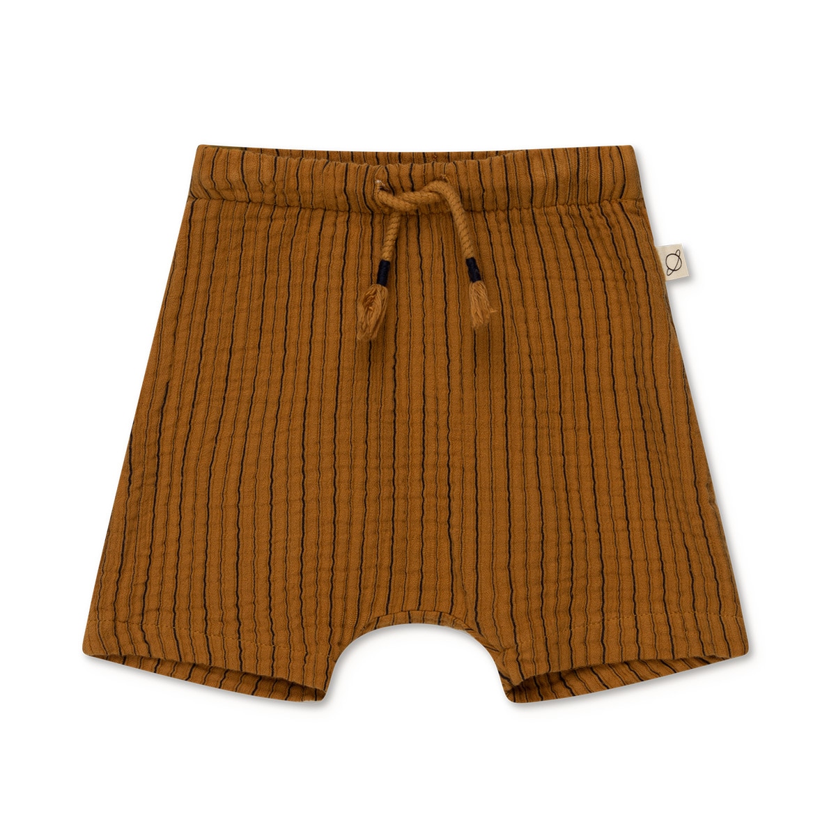 [40%OFF] From spain MY LITTLE COZMO オーガニックコットン gauze stripe baby shorts 60-70/80-90 グレー キャメル