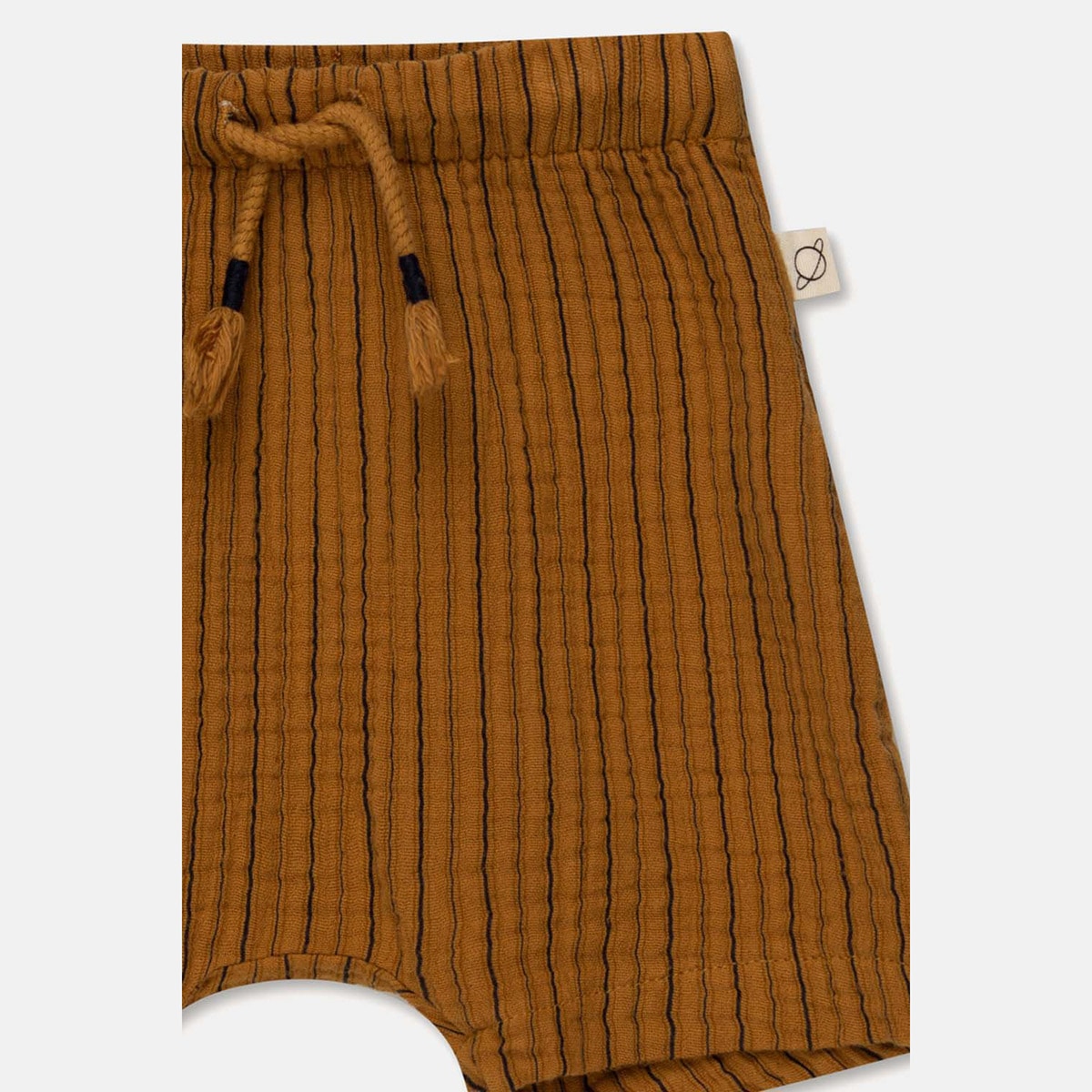 [40%OFF] From spain MY LITTLE COZMO オーガニックコットン gauze stripe baby shorts 60-70/80-90 グレー キャメル