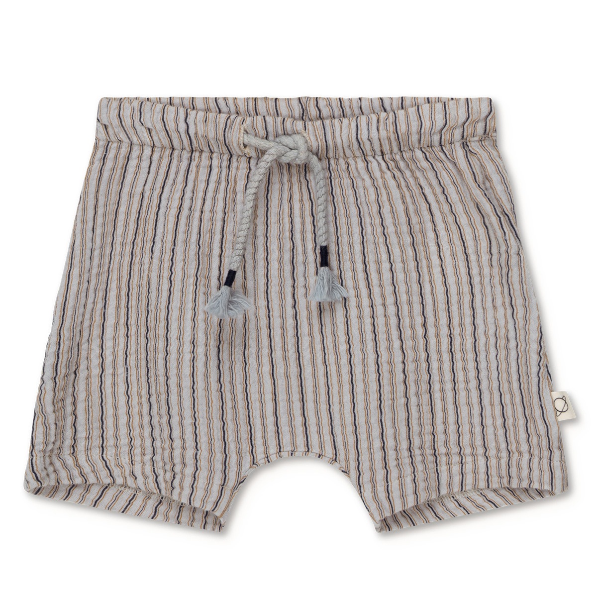 [40%OFF] From spain MY LITTLE COZMO オーガニックコットン gauze stripe baby shorts 60-70/80-90 グレー キャメル
