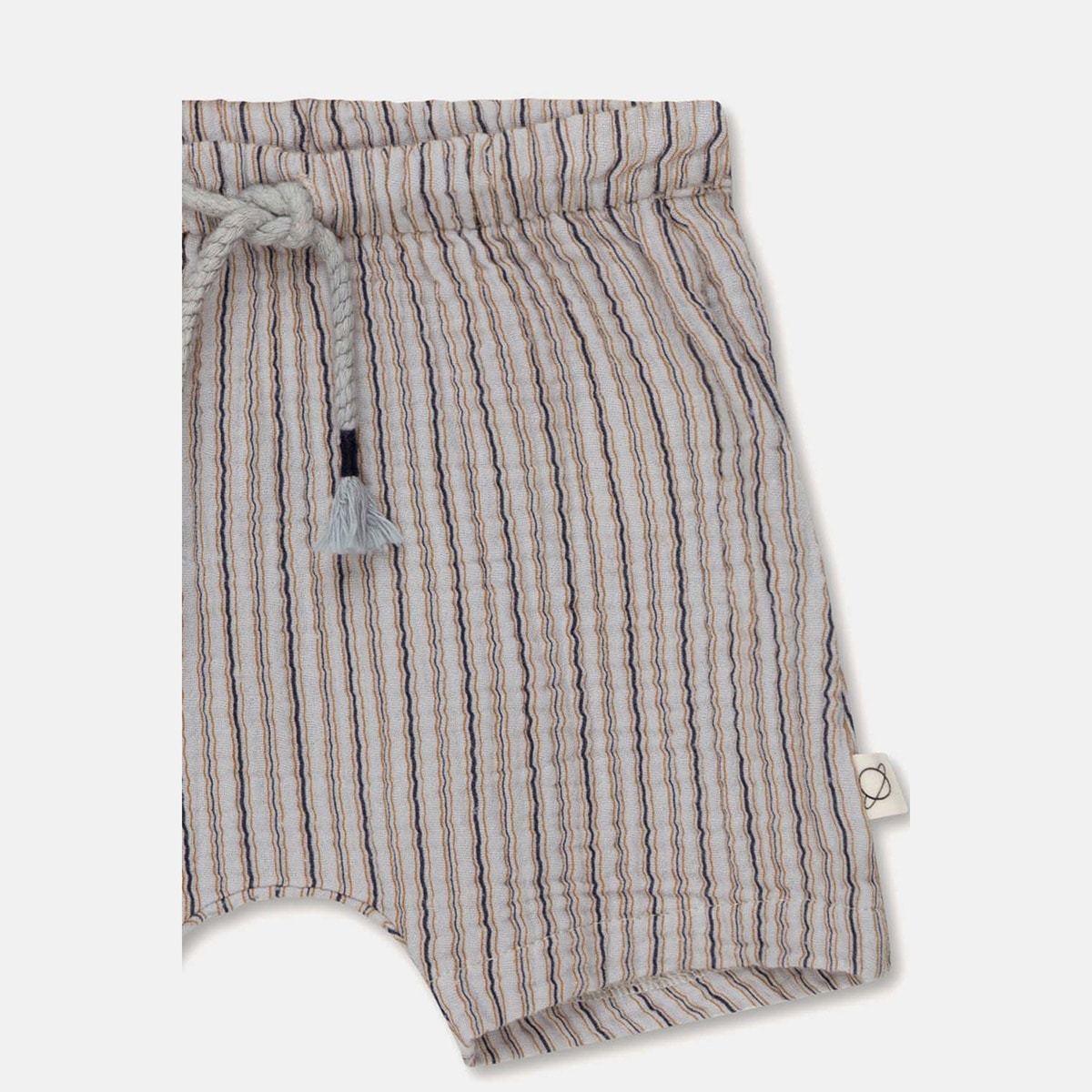 [40%OFF] From spain MY LITTLE COZMO オーガニックコットン gauze stripe baby shorts 60-70/80-90 グレー キャメル
