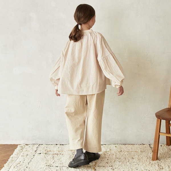 ［50%OFF］ undeny. ギャザーブラウス WH/OB/BK M(110-120)/L(130-140)/XL(150-160)/F レディース