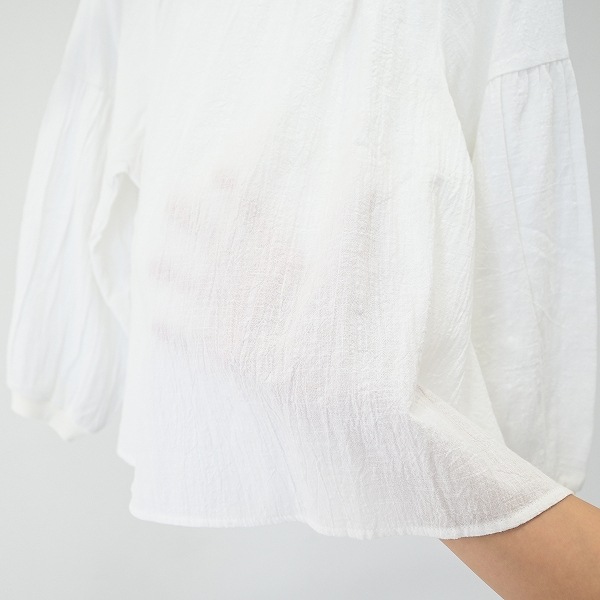 ［50%OFF］ undeny. ギャザーブラウス WH/OB/BK M(110-120)/L(130-140)/XL(150-160)/F レディース