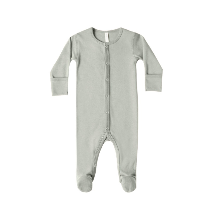 ［40%off］ Quincy Mae オーガニックコットン Full Snap Footie  [ネコポス対応可] SAGE 60-70 Quincy Mae\肌着・ロンパース・ボディ