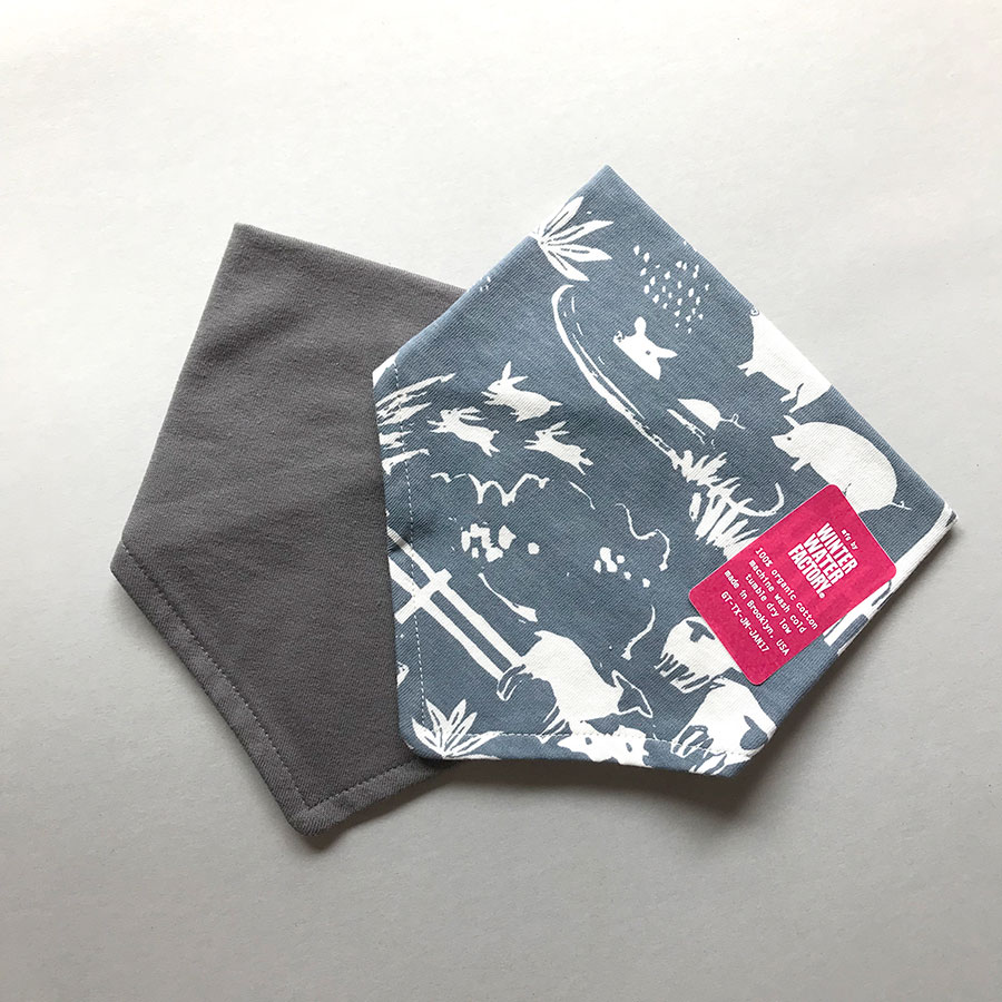 [50%OFF] From Brooklyn winter water factory Kerchief Bib - THE FARM &  Charcoal SET ORGANICCOTTON