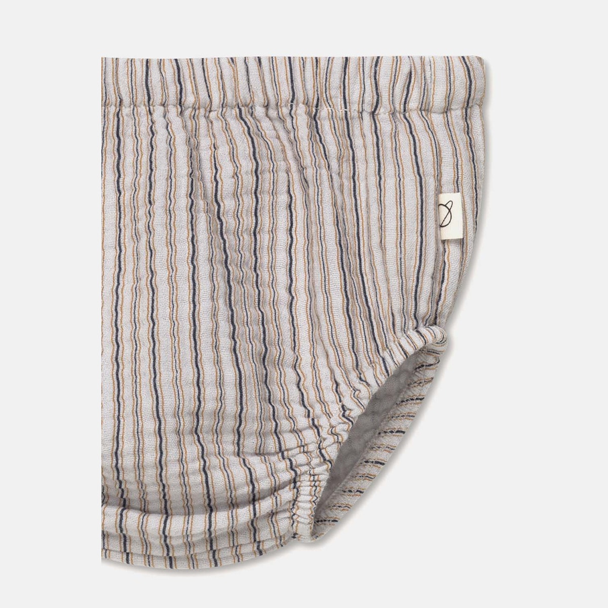 [40%OFF] From spain MY LITTLE COZMO オーガニックコットン gauze stripe baby bloomers 60-80 グレー キャメル