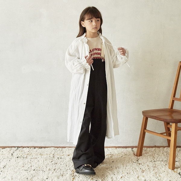 ［50%OFF］ undeny. ギャザーリボンワンピース M(110-120)/L(130-140)/XL(150-160)/F BK