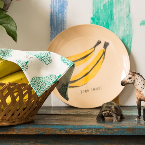 BOBO CHOSES Maison Hand Towel 35 x 92cm   Pear/Banana/Apple/Pineapple