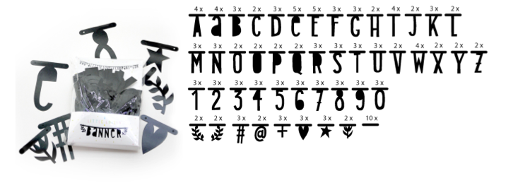 A Little Lovely Company DIY LETTER BANNER 手書き風 オリジナルバナー ホワイト