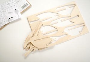 lovi オーナメントカード BIRD（バード）Sサイズ 12.5cm （プライウッド白樺）