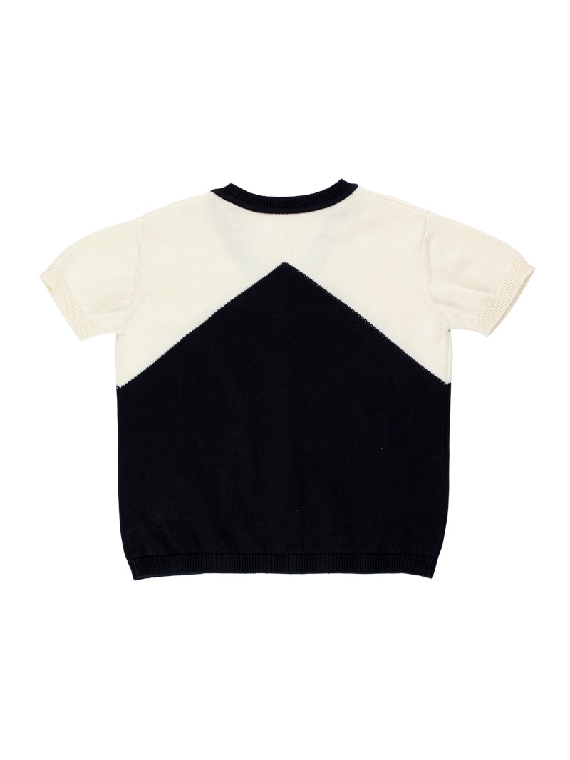 [再-60%] tinycottons スペインから  v-neck SS knit cardigan-/4Y/-