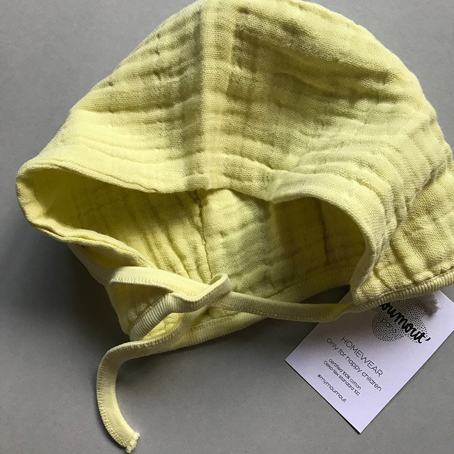 [30%off] moumout' paris BEGUIN petit chapeau / little hat 6-12m/12-24M ye organic cotton