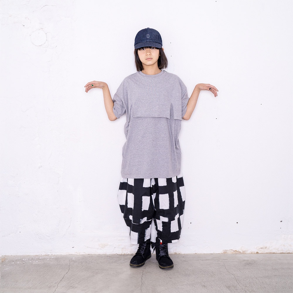 [40%off] frankygrow franky HALF DOUBLE TEE グレー フリーサイズ