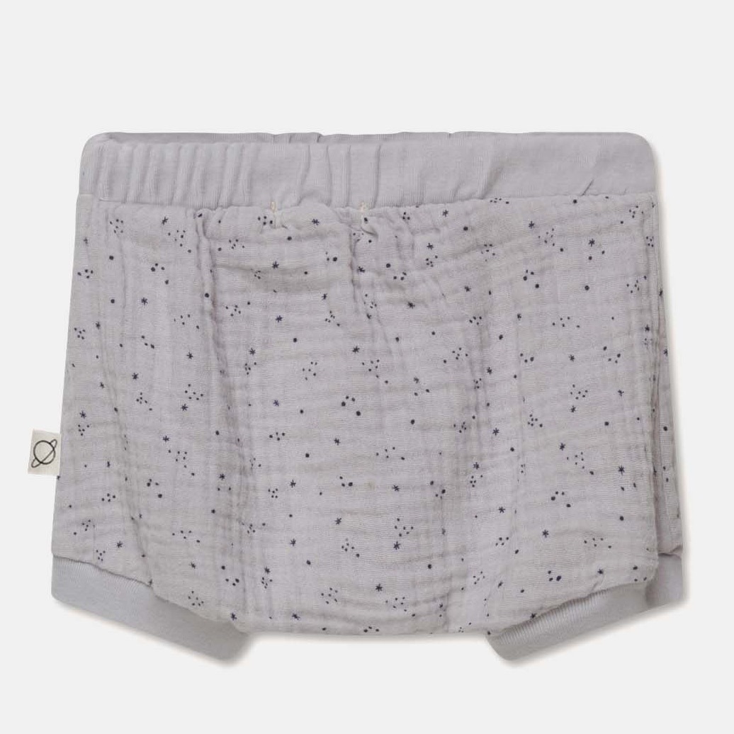[40%OFF] From spain MY LITTLE COZMO オーガニックコットン gauze star-print baby shorts 60-80 グレー ホワイト