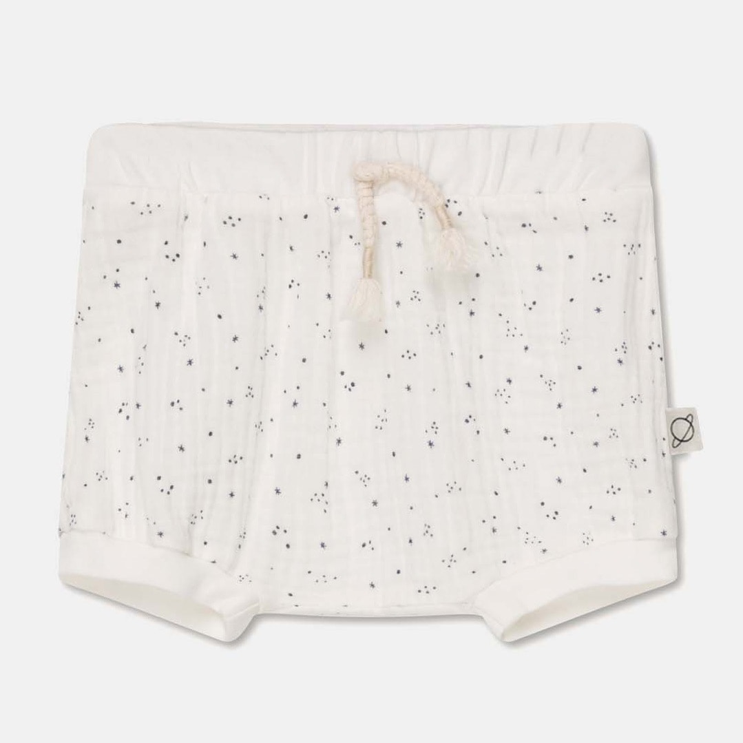 [40%OFF] From spain MY LITTLE COZMO オーガニックコットン gauze star-print baby shorts 60-80 グレー ホワイト