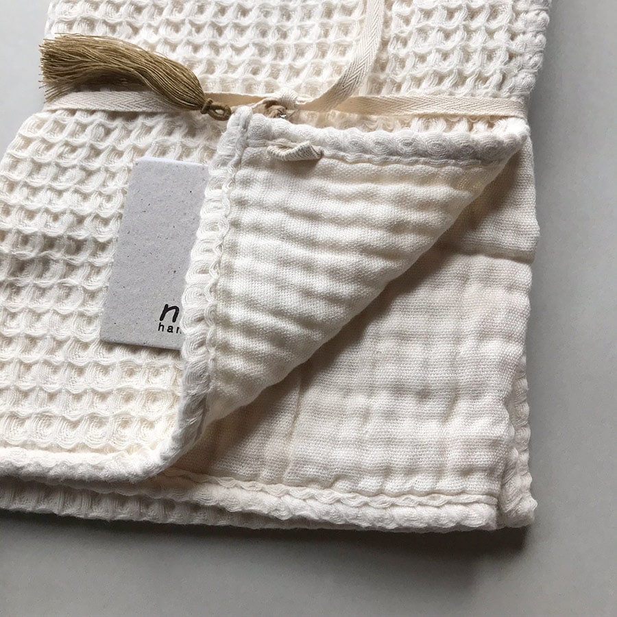 Numero オーガニックコットン bath towel 50*90 blue/natural/grey