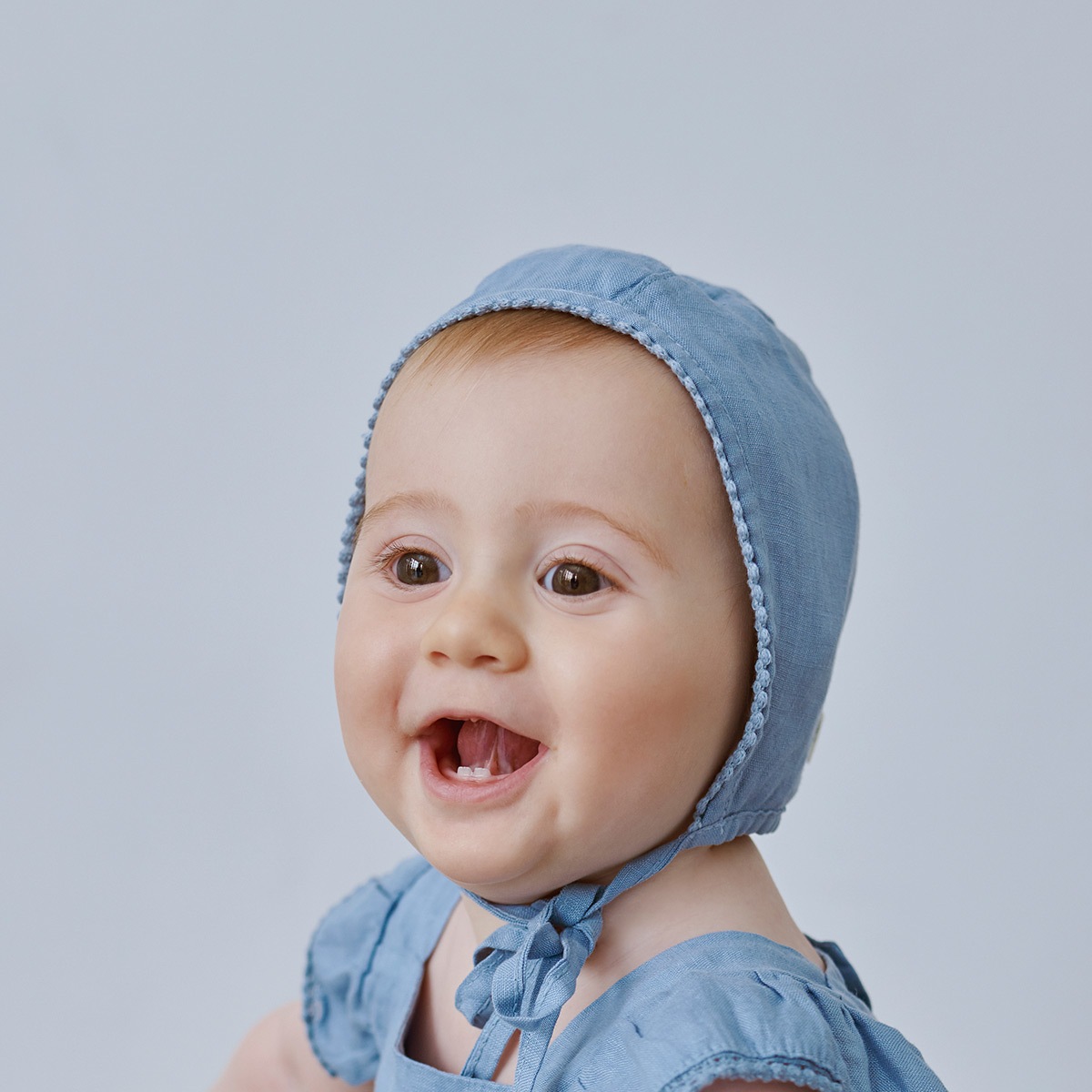 [40%OFF] From spain MY LITTLE COZMO リネン 3-9ヶ月/2歳 アイボリー 水色