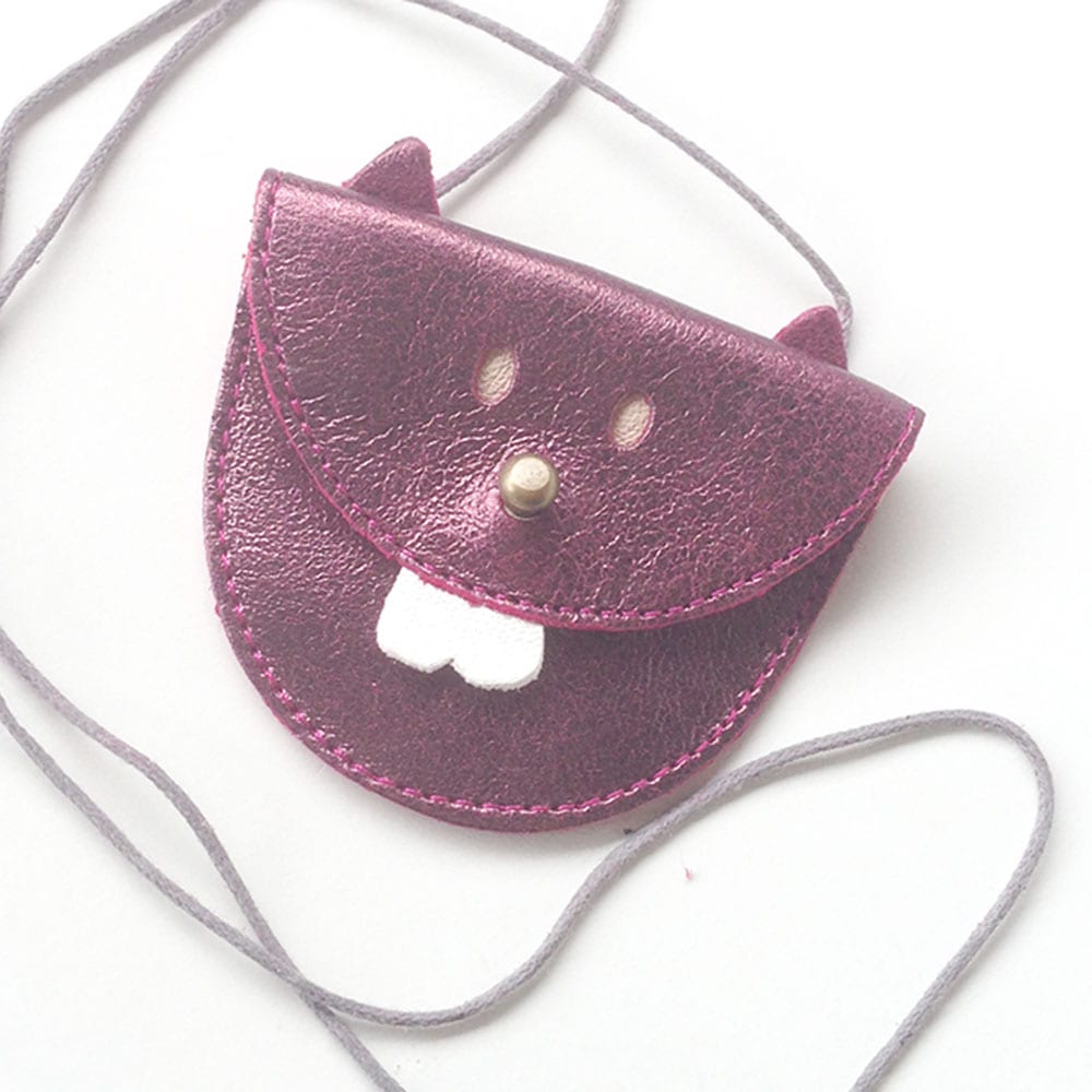 Easy Peasy イージーピージー  オーガニックレザーコインケースポーチ レッドマウス