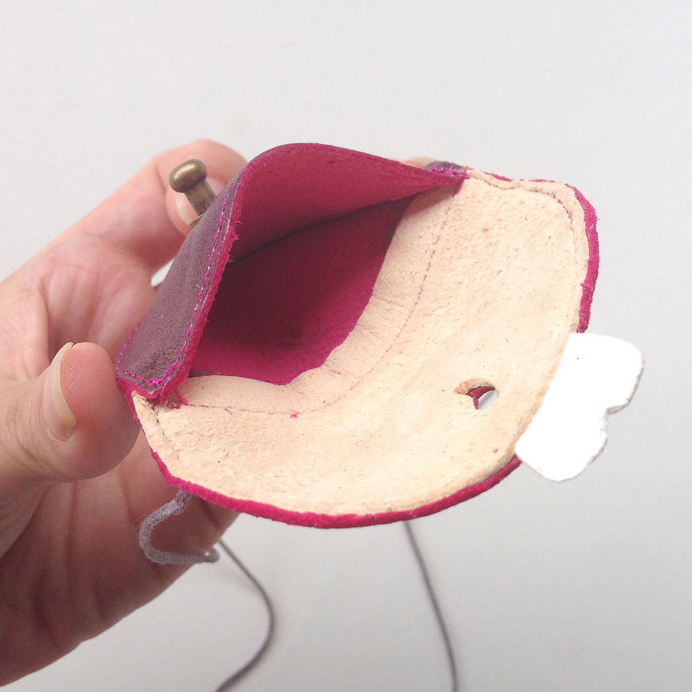 Easy Peasy イージーピージー  オーガニックレザーコインケースポーチ レッドマウス