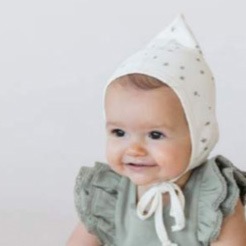 [30%off] Quincy Mae オーガニックコットン PIXIE BONNET [ネコポス対応可] OCEAN 6ヶ月 / 1歳