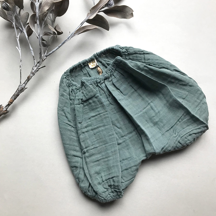 Numero オーガニックコットン Emi Bloomer  ～6ヶ月/2歳ぐらいまで　ダブルガーゼブルマー スウィートブルー [※1 クリックポスト可]　