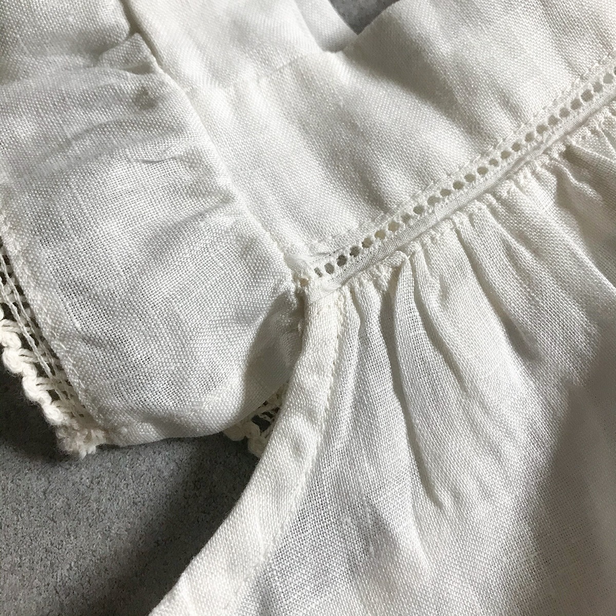 From spain MY LITTLE COZMO linen lace baby dress 50-60/70-80