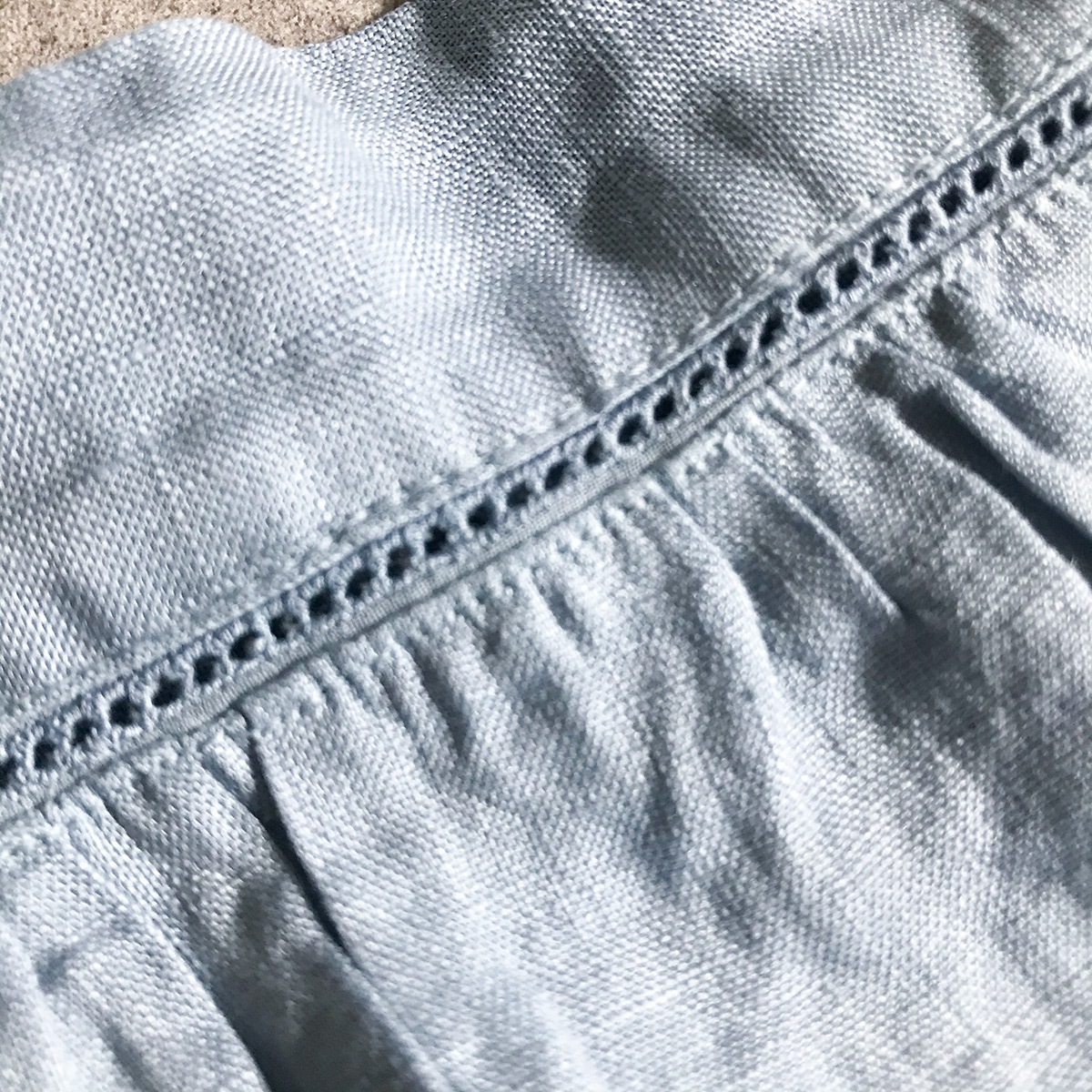 From spain MY LITTLE COZMO linen lace baby dress 50-60/70-80