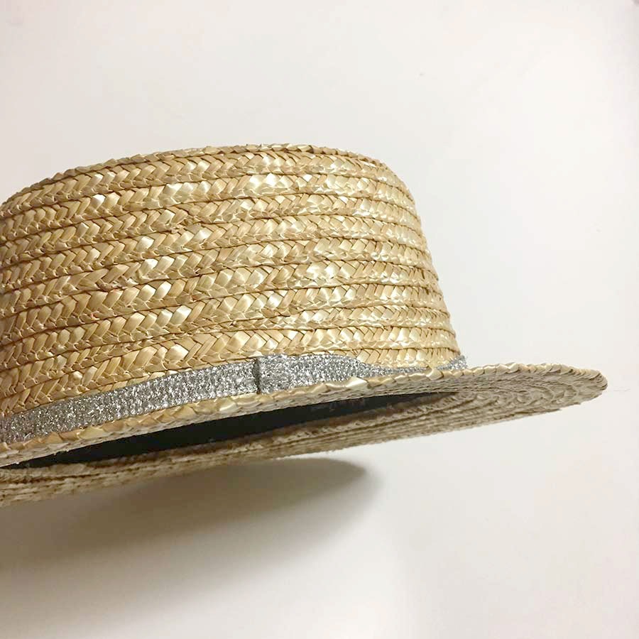 Willys カンカン帽　CANOTIER 35    54 大人サイズ58　リボンシルバー