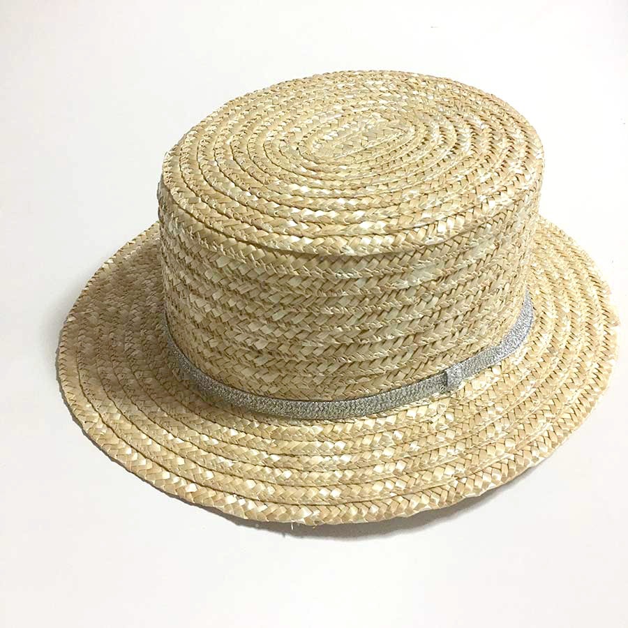 Willys カンカン帽　CANOTIER 35    54 大人サイズ58　リボンシルバー