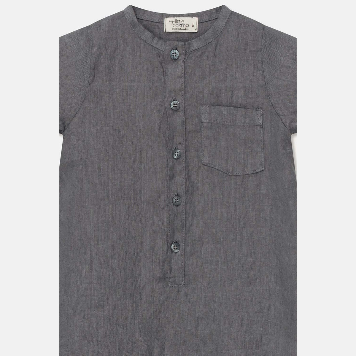 [40%OFF] From spain MY LITTLE COZMO linen baby jumpsuit 60/80/90 白/グレー