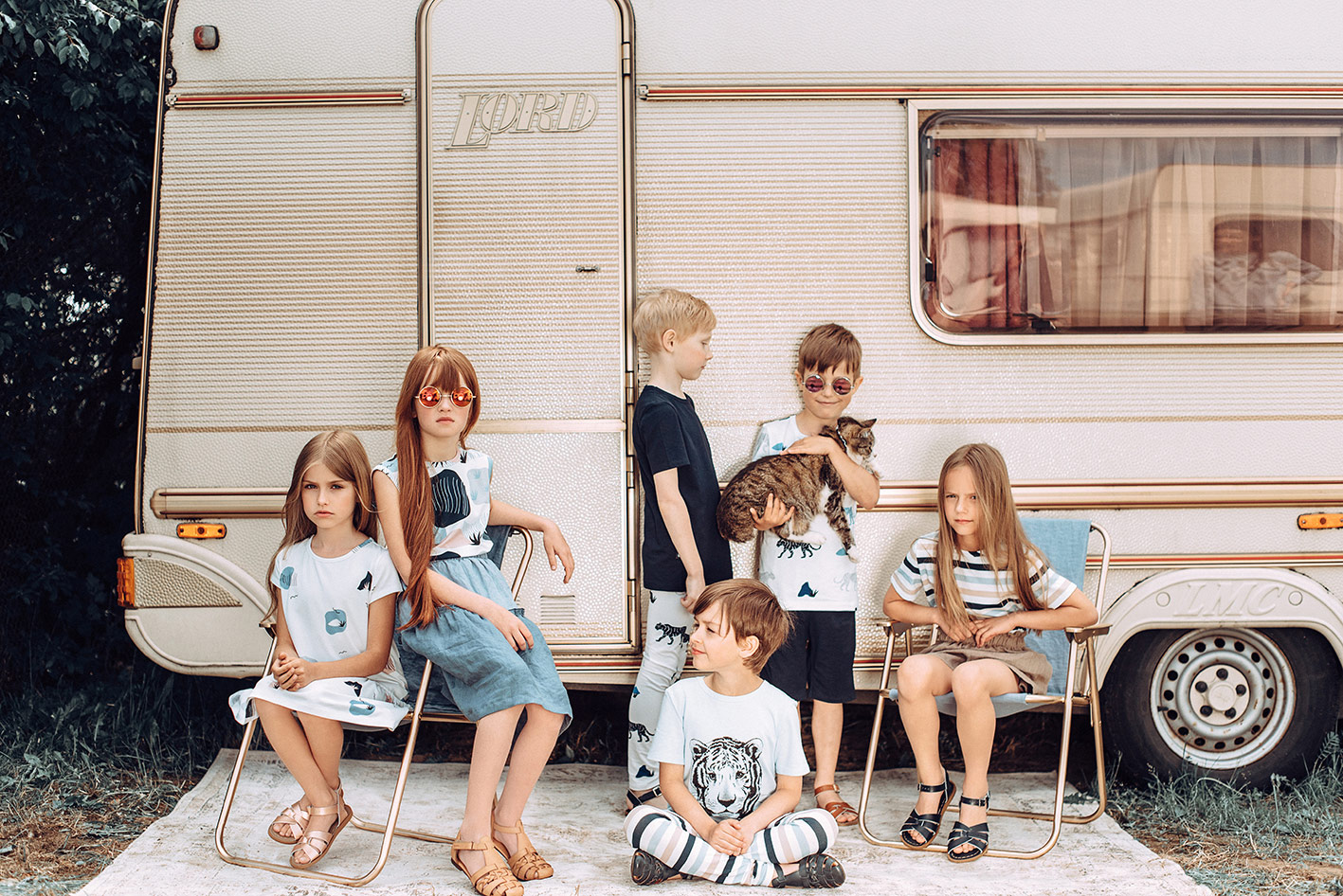 [50%off] From Latvia  Multi-coloured large pattern skirt organic cotton 混紡 スカート -/-/100/110/-