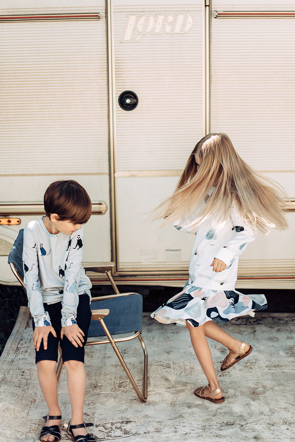 [50%off] From Latvia  Multi-coloured large pattern skirt organic cotton 混紡 スカート -/-/100/110/-