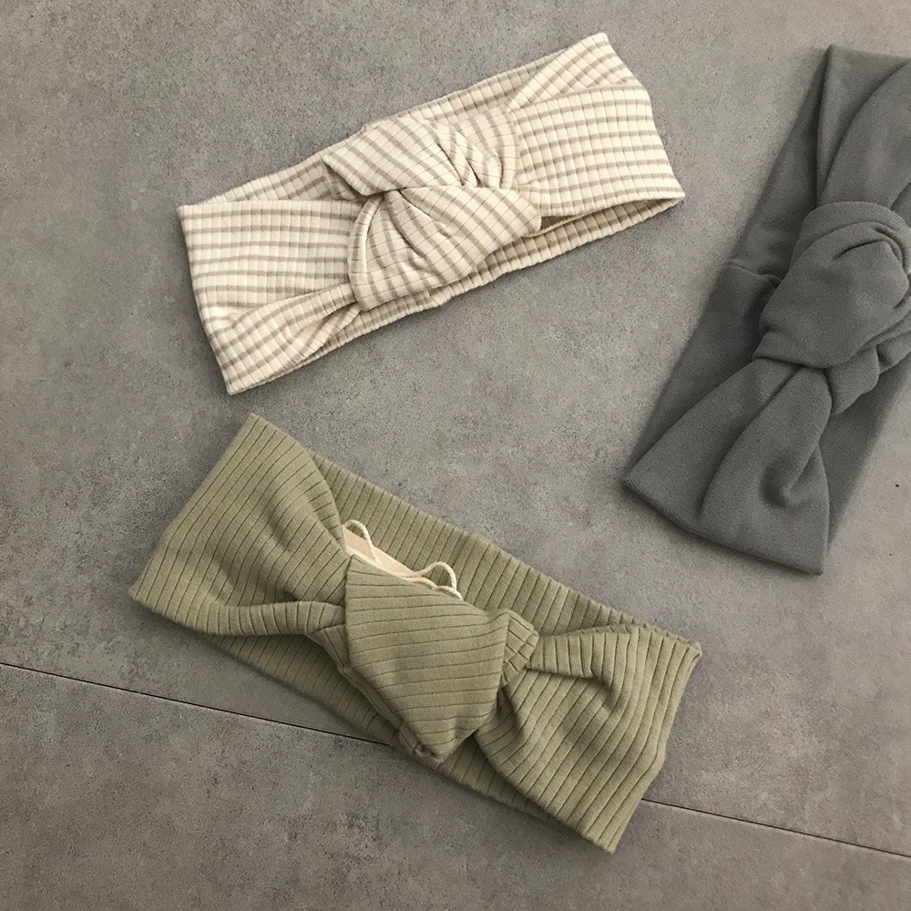 [30%off] Quincy Mae オーガニックコットン BABY TURBAN　0-12M 12-24M [ネコポス対応可] OCEAN