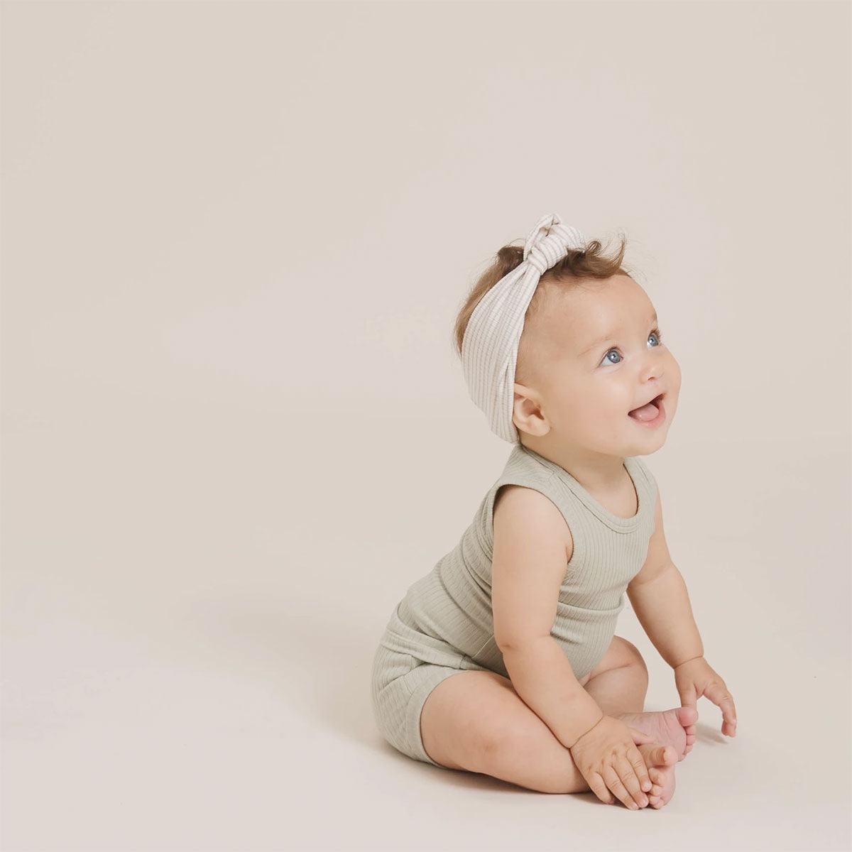 [30%off] Quincy Mae オーガニックコットン BABY TURBAN　0-12M 12-24M [ネコポス対応可] OCEAN